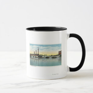 Ufergegend-Ansicht der Kongress-Straßen-Brücke Tasse