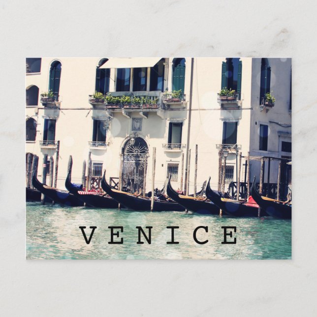 Ufergegend-Fotografie der Bestimmungsort-| Venedig Postkarte (Vorderseite)