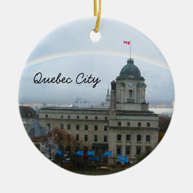 Ufergegend Québec-Stadt Canda Keramikornament (Vorne)