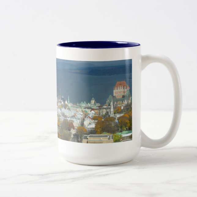 Ufergegend Québec-Stadt Kanada Zweifarbige Tasse (Rechts)