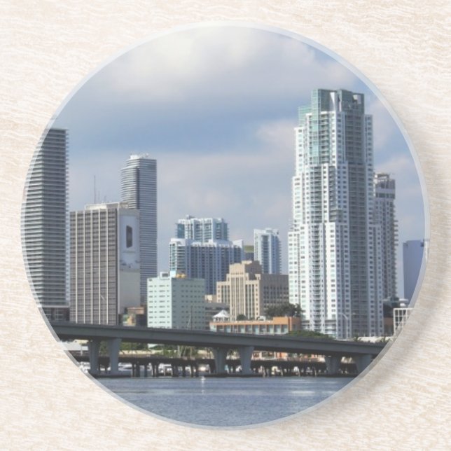 Ufergegendansicht von Miami Getränkeuntersetzer (Vorne)