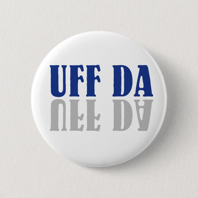UFF DA Funny Skandinavien Button (Vorderseite)