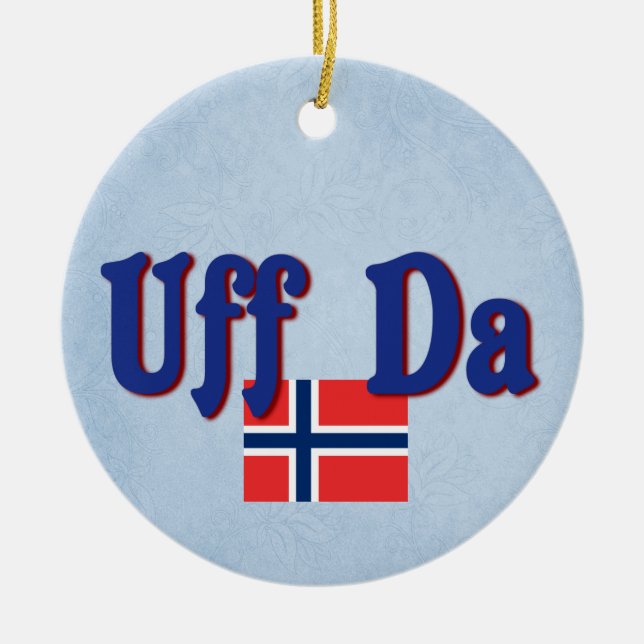 Uff DA Norwegen norwegischer skandinavischer Keramik Ornament (Vorne)
