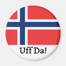 Uff Da Norwegian Flag Magnet