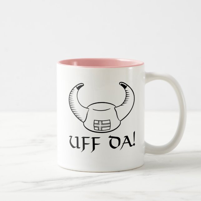 Uff DA! Viking-Hut Zweifarbige Tasse (Rechts)