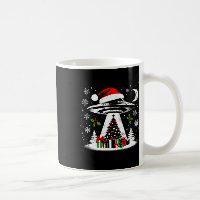 Ufo Abduction Christmas Tree - Funny Alien Xmas Lo Kaffeetasse (Rechts)