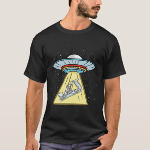 Ufo Abduction Flugzeug Woodworking T-Shirt