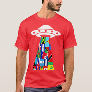 Ufo Abduction Hispanic Heritage Month Latin Countd T-Shirt