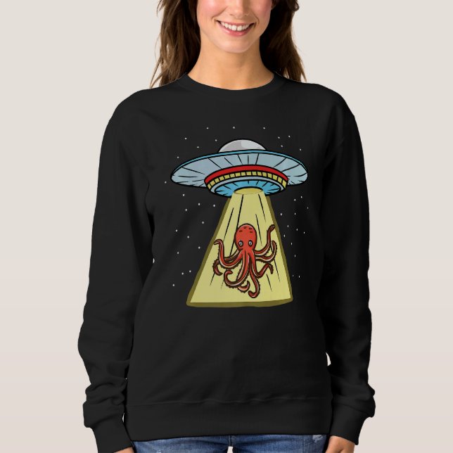 Ufo Abduction Octopus Sea Animal 1 Sweatshirt (Vorderseite)
