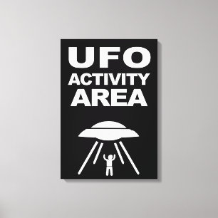 UFO-Aktivitätsbereich, Geekdesign Leinwanddruck