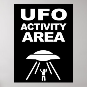 UFO-Aktivitätsbereich, Geekdesign Poster