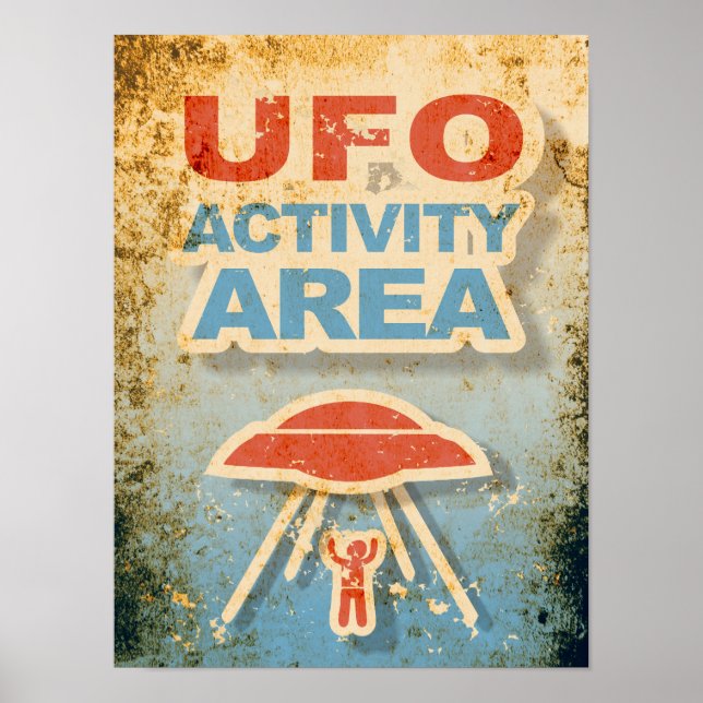 UFO-Aktivitätsbereich Poster (Vorne)