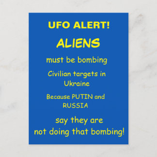 UFO ALERT POSTKARTE