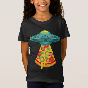 UFO Alien Abduction Pizza Fast Food Lover Sci Fi A T-Shirt