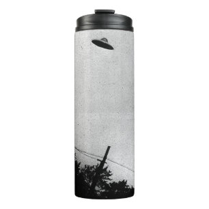 UFO Alien Außerirdisch Raumschiff Streng Geheim Thermosbecher