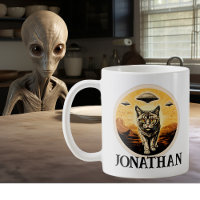 UFO Alien Cat Personalisiert
