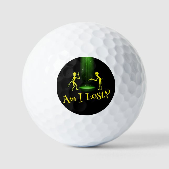 UFO Alien Entführung 👽 Bin ich verloren? Golfball (Vorderseite)