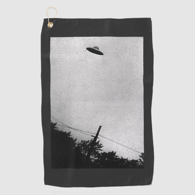 UFO Alien Extraterrestriale Raumsonde Top Geheimni Golfhandtuch (Vorderseite)