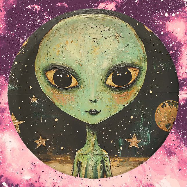 UFO-Alien Pappteller (Von Creator hochgeladen)