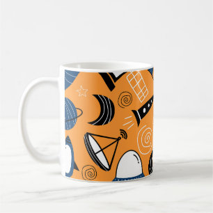 UFO-Alien, Raumschiffe, Kindermuster Kaffeetasse