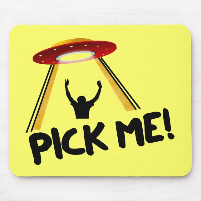 UFO-alien-Schiff - wählen Sie mich aus! Mousepad (Vorne)