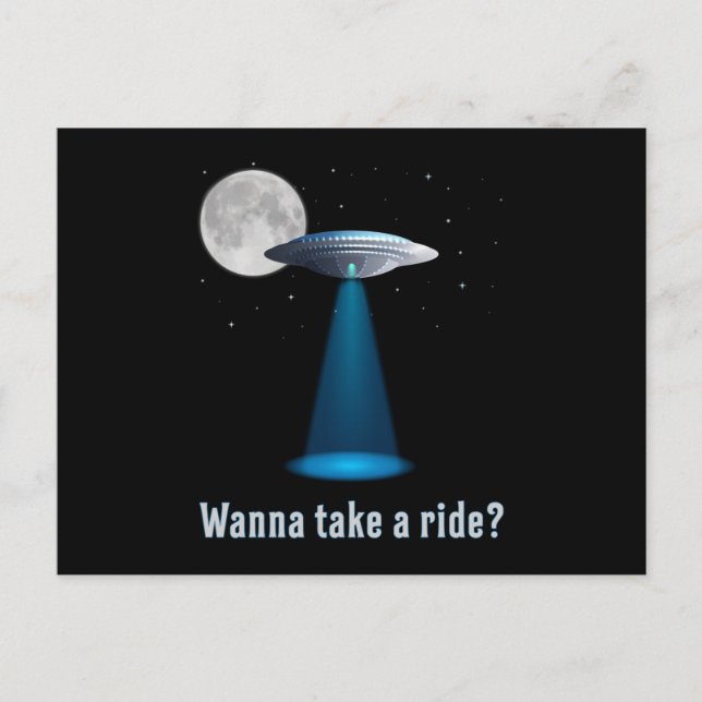 Ufo Alien Science Fiction Space Sci-Fi Funny Gift Postkarte (Vorderseite)