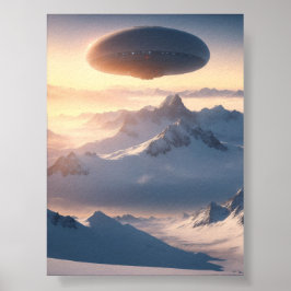 UFO Alien Space Digital Posters & Wall Art Poster