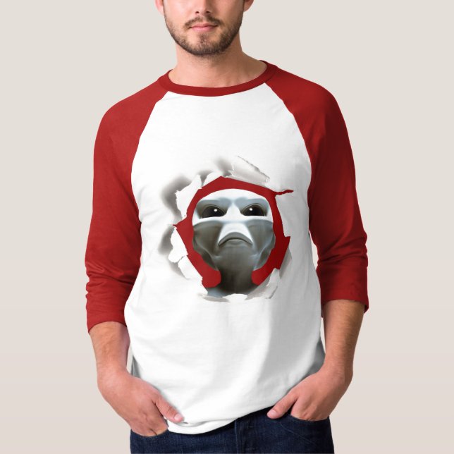 UFO Alien-T-Shirt T-Shirt (Vorderseite)
