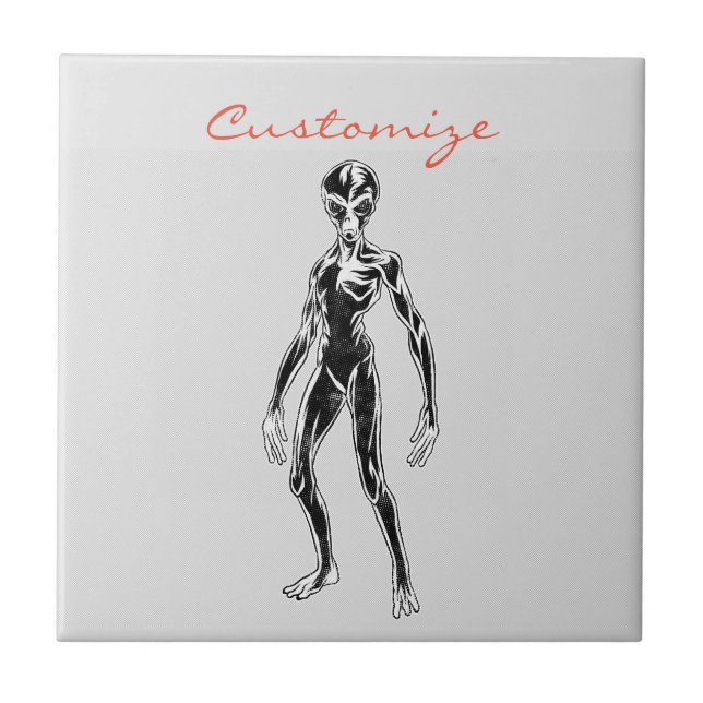 UFO Alien Thunder_Cove Fliese (Vorderseite)