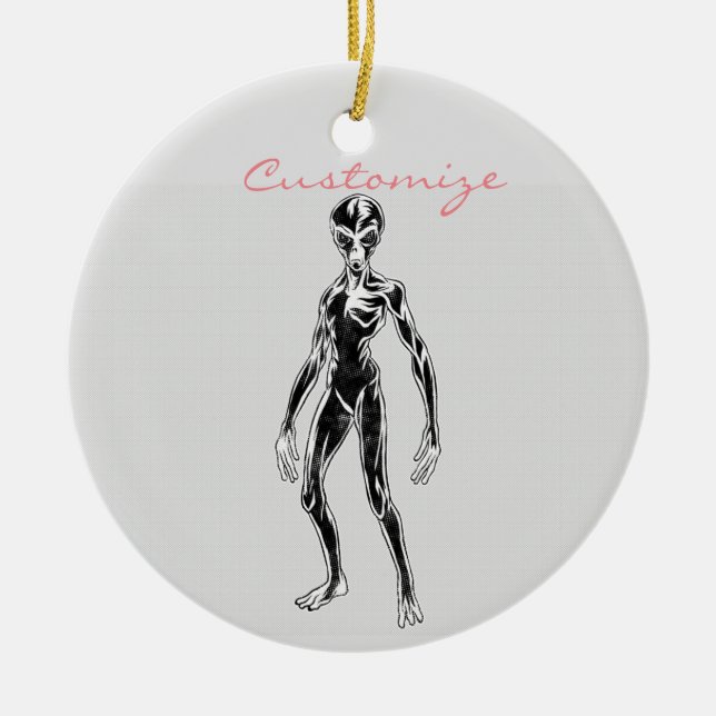 UFO-alien Thunder_Cove Keramik Ornament (Vorne)
