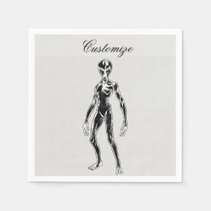 UFO Alien Thunder_Cove Serviette