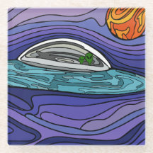 UFO-Alien-Trinkuntersetzer als Geschenk zum Urlaub