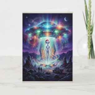 UFO-Alien-Weihnachtsentführung Karte
