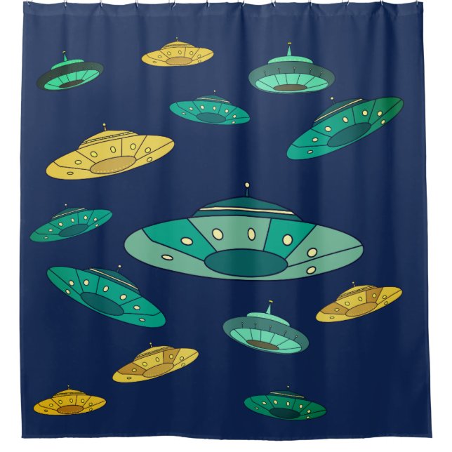 UFO Art Duschvorhang (Vorderseite)
