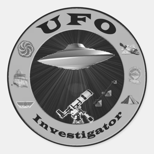 UFO-Aufkleber Runder Aufkleber (Vorderseite)