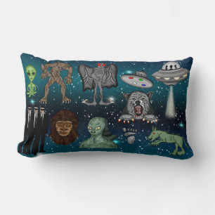 UFO Außerirdischen Chupacabra Bigfoot Cryptids Lendenkissen