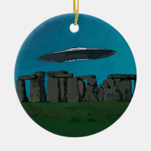 UFO bei SteinHenge Keramikornament