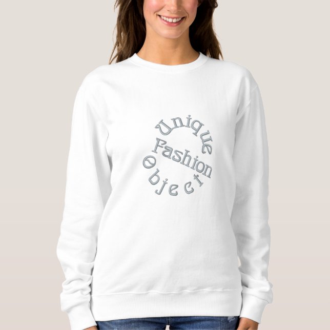 UFO besticktes Hemd Sweatshirt (Vorderseite)