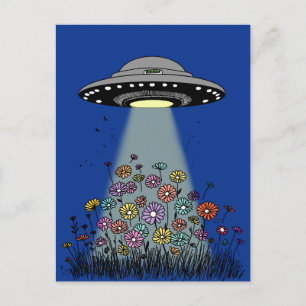 UFO-Blume aufblähen Postkarte