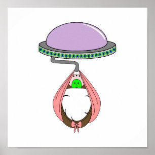 UFO Carry Baby Pink Poster