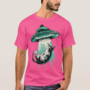 Ufo Cat entführt T-Shirt