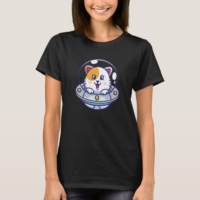Ufo Cats I Cat Cute Kitten Spaceship Space Kids T-Shirt (Vorderseite)
