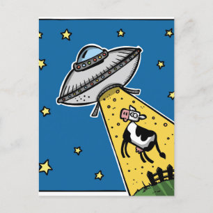 UFO COW ABDUCTION Postkarte