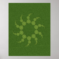 UFO Crop Circles Poster (kleiner ist $12,10)