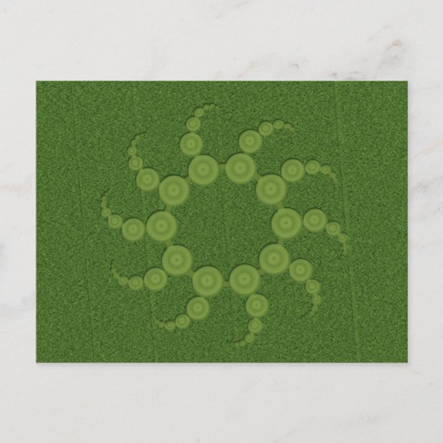 UFO Crop Circles Postkarte (Vorderseite)