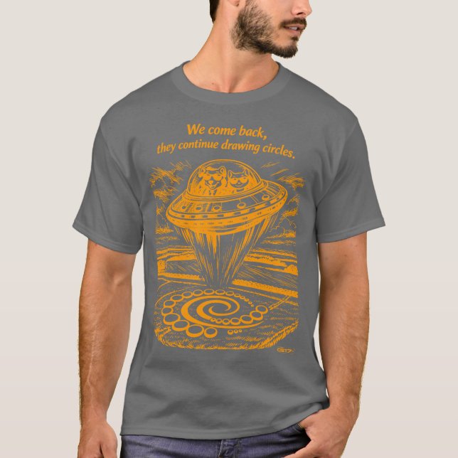 UFO CROP CIRCLES  T-Shirt (Vorderseite)