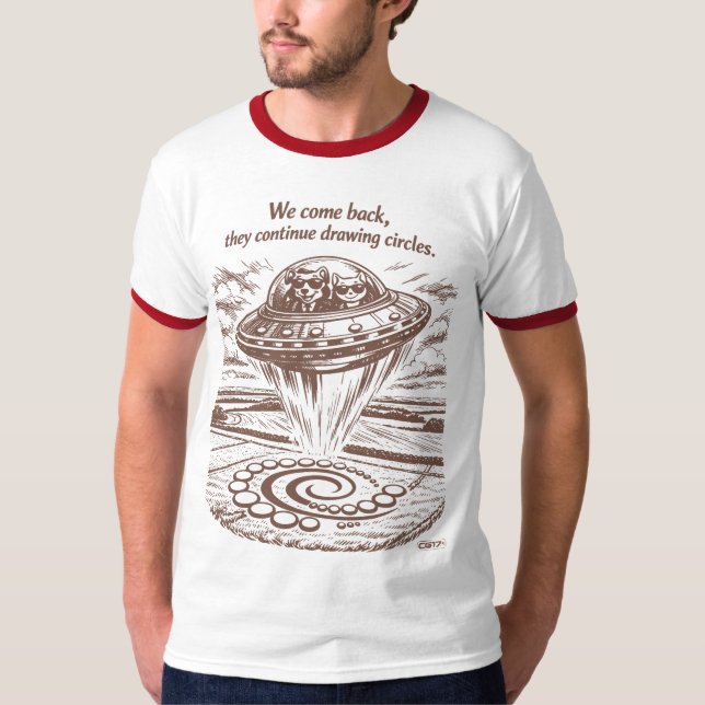 UFO CROP CIRCLES T-Shirt (Vorderseite)