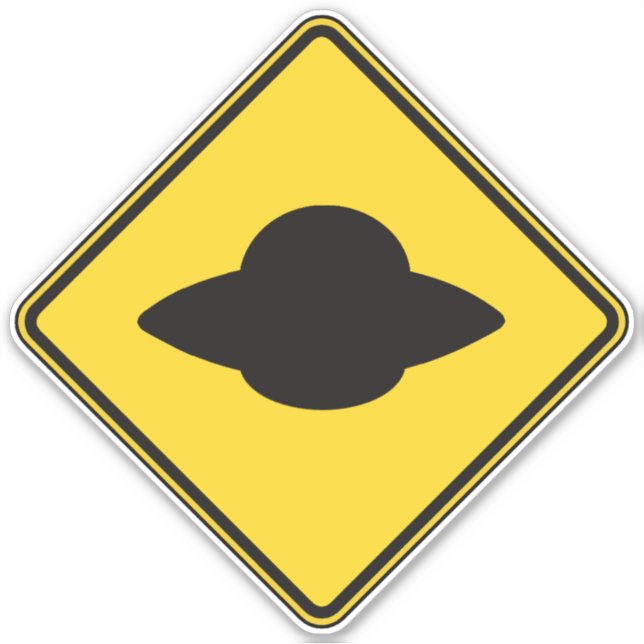 UFO Crossing Aufkleber (Vorderseite)