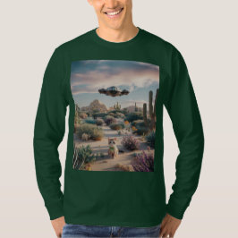 UFO Desert Cacti Blume T - Shirt