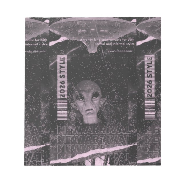 UFO-Design Notizblock (Vorderseite)
